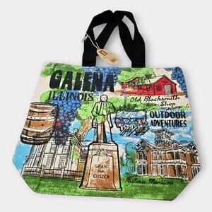 Art Studio Company Canvas Shopper Tote Galena Illinois Canvas Bag Reusable NEW